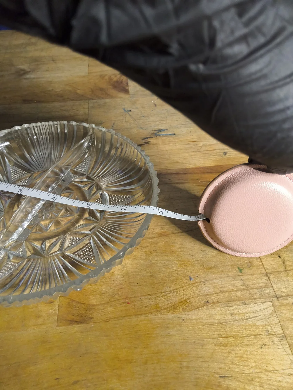 Pressed Glass Serving dish with divider